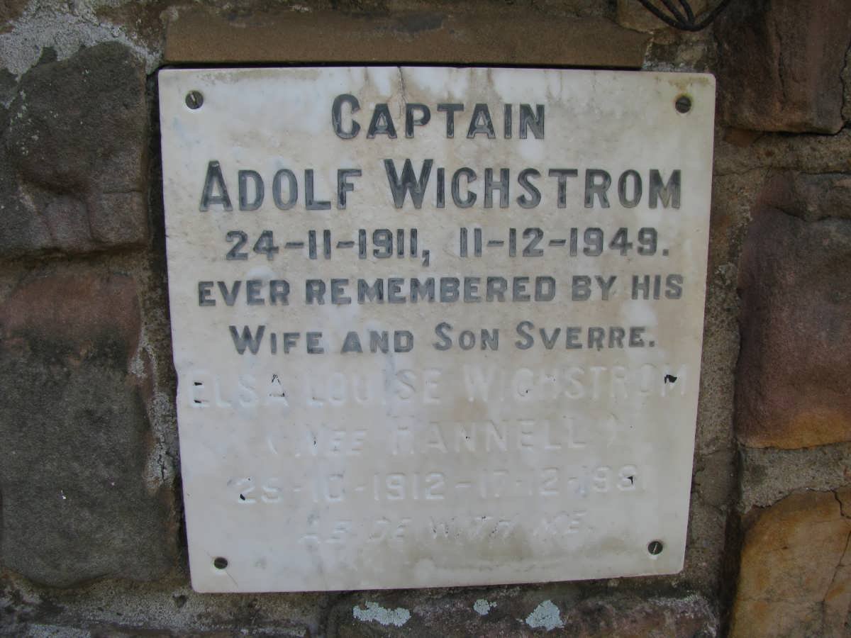 WICHSTROM Adolf 1911-1949 &amp; Elsa Louise HANNELL 1912-1981