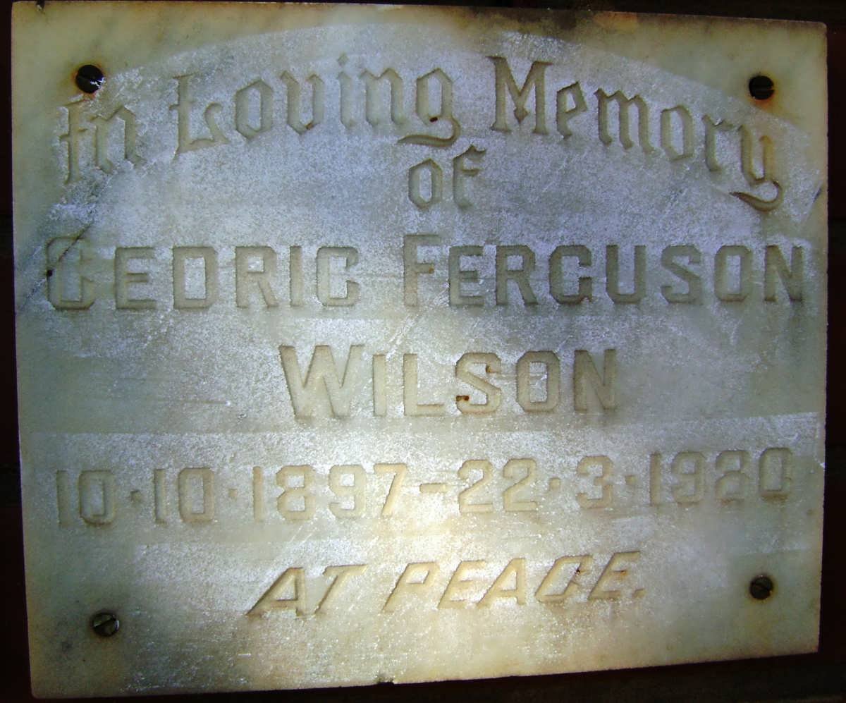 WILSON Cedric Ferguson 1897-1980