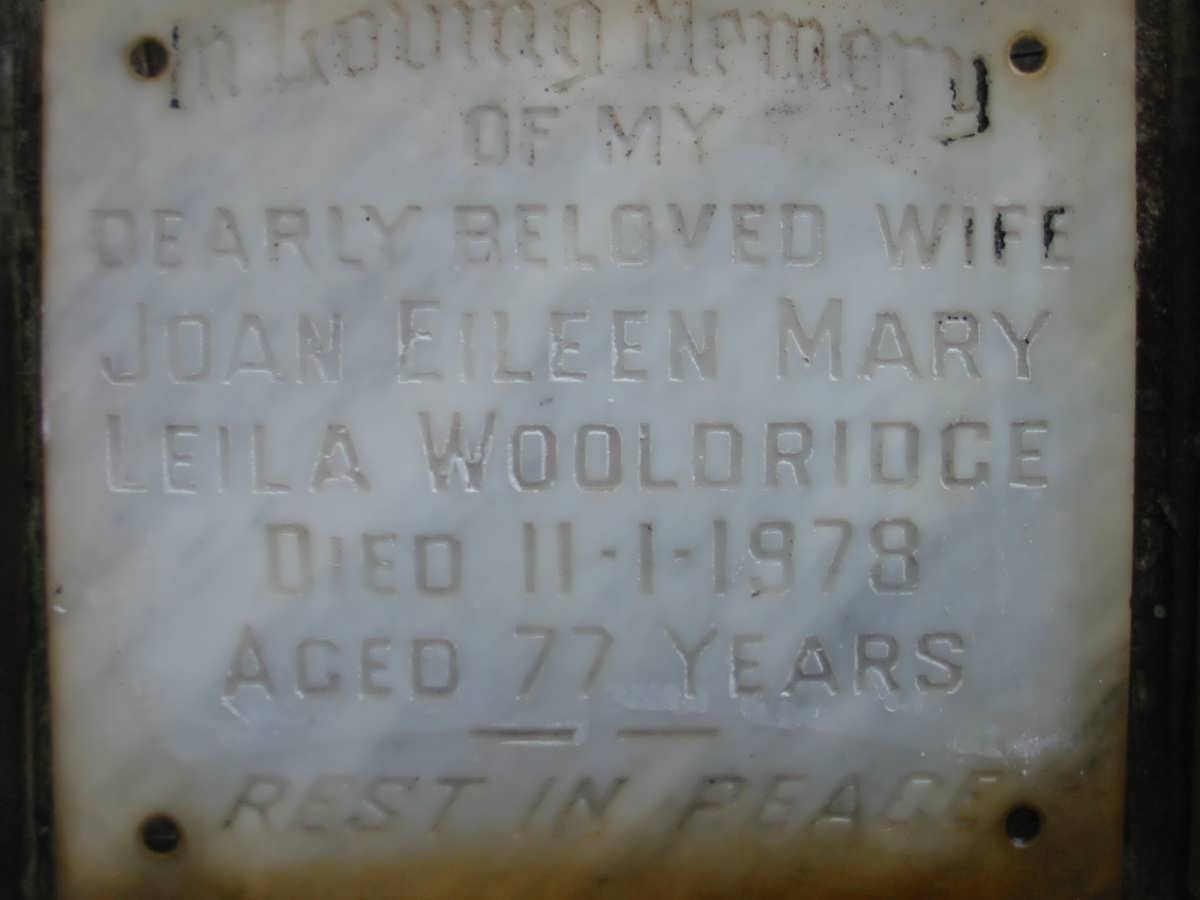 WOOLDRIDGE Joan Eileen Mary Leila -1978