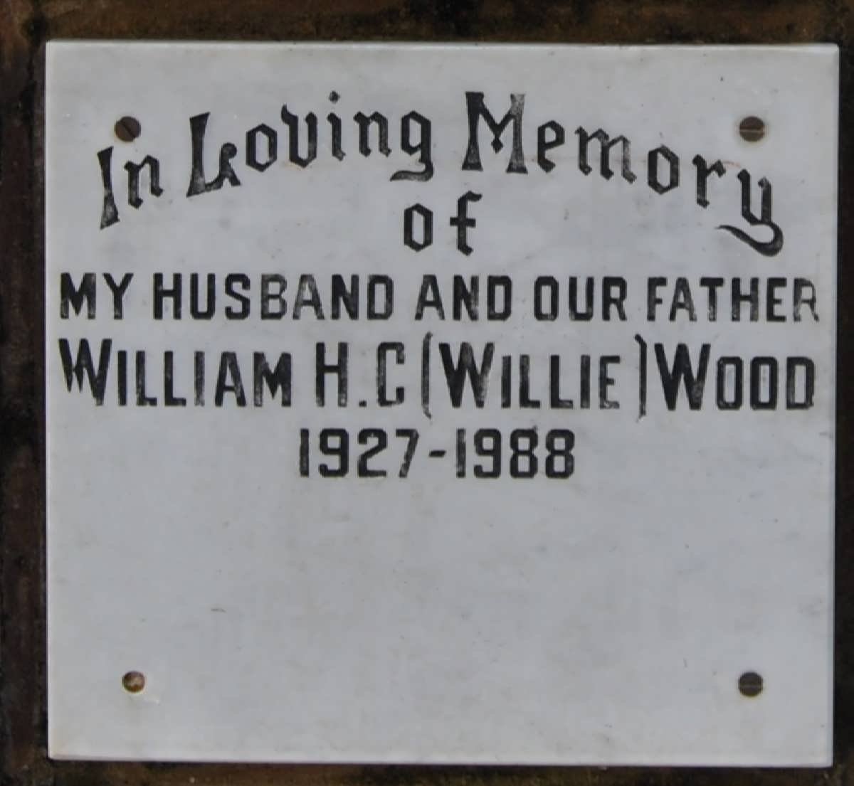 WOOD William H.C. 1927-1988