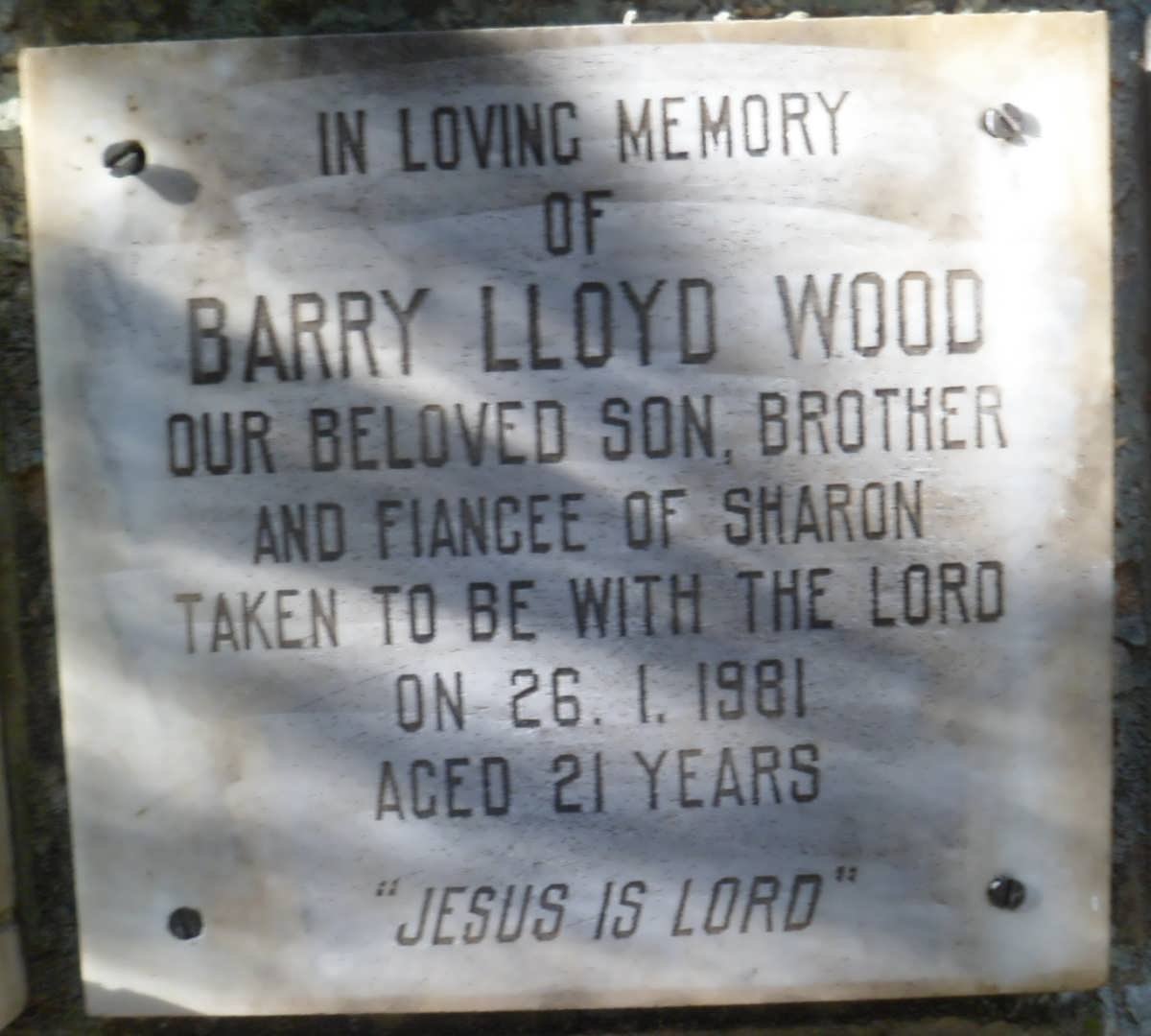 WOOD Barry Lloyd -1981