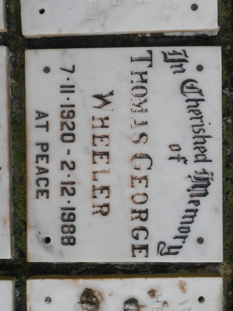 WHEELER Thomas George 1920-1988