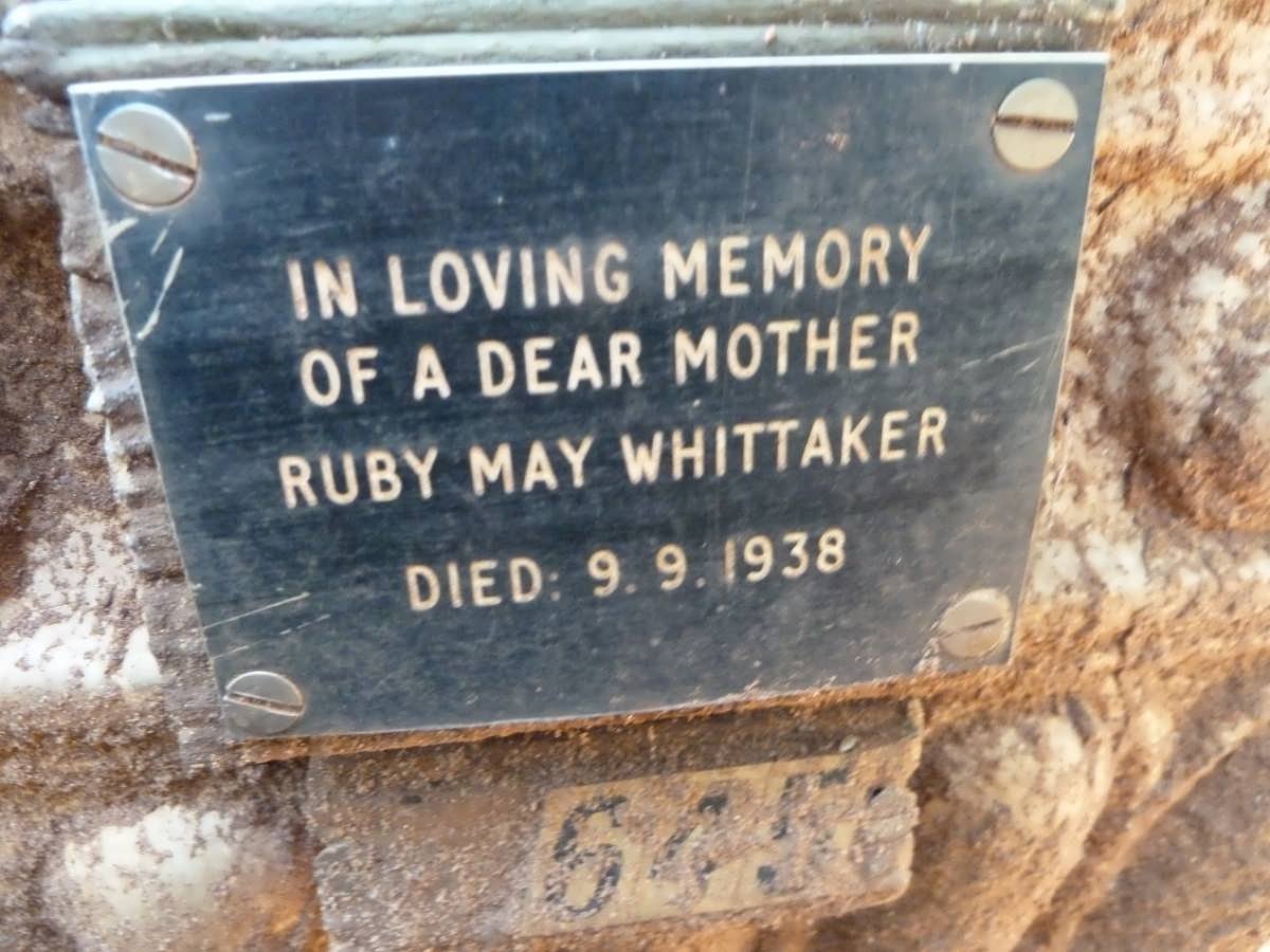 WHITTAKER Ruby May -1938