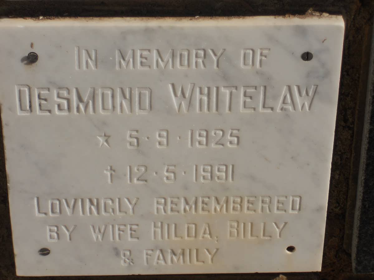 WHITELAW Desmond 1925-1991