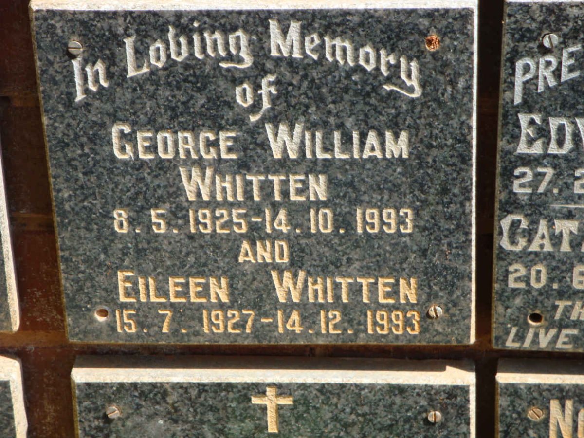 WHITTEN George William 1925-1993 &amp; Eileen 1927-1993