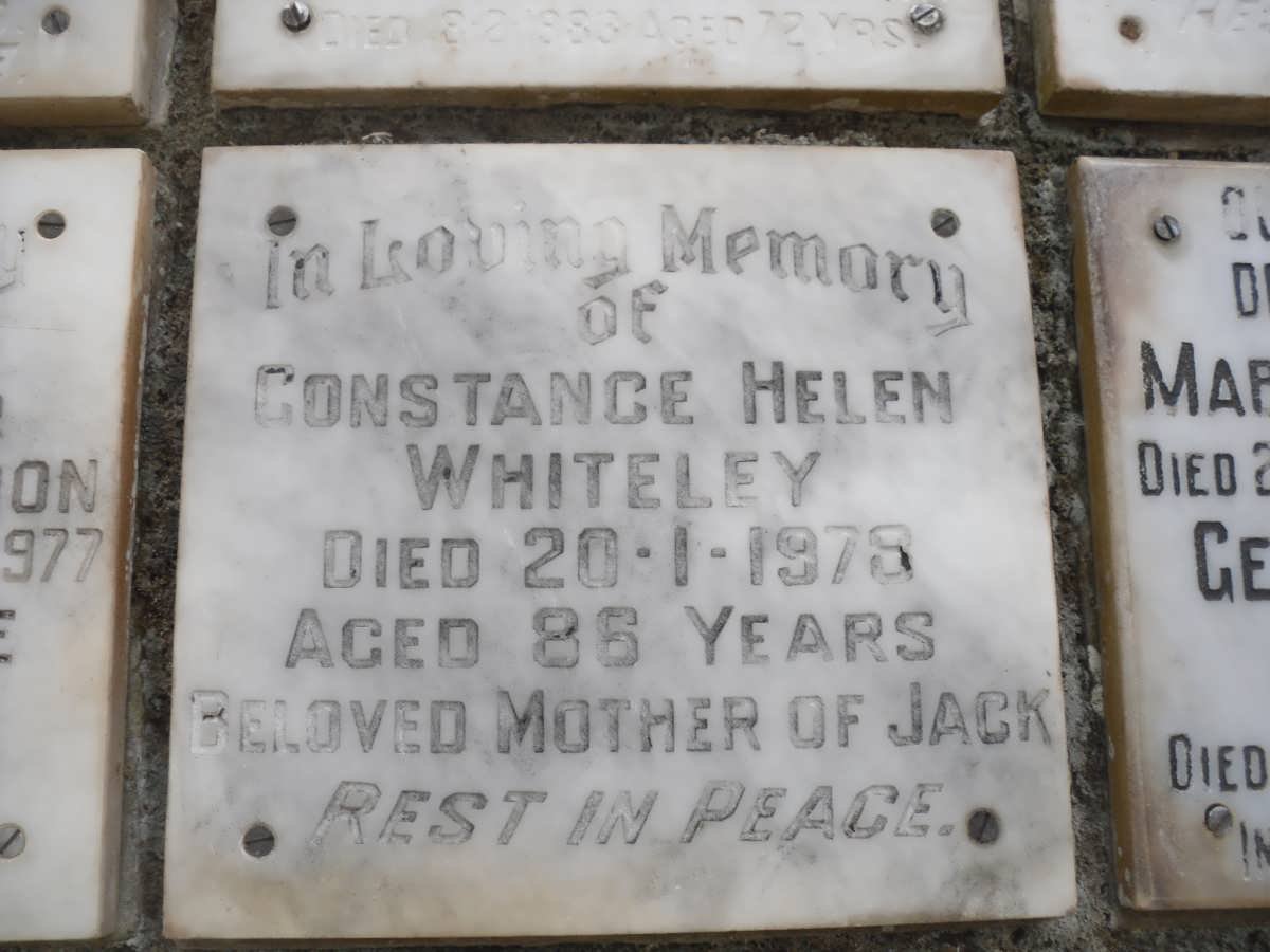 WHITELEY Constance Helen -1978