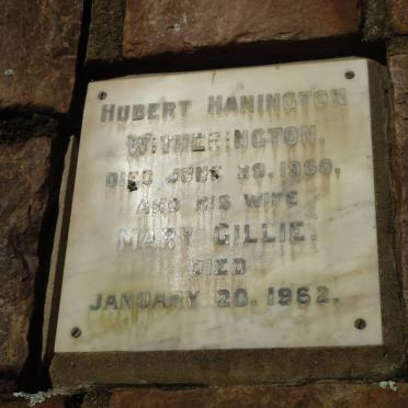 WHITHERINGTON Hubert Hanington -1960 &amp; Mary Gillie -1962