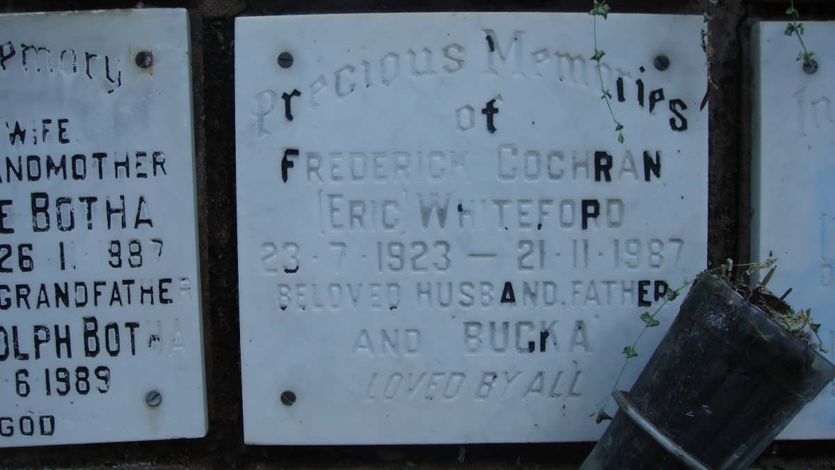 WHITEFORD Frederick Cochran 1923-1987