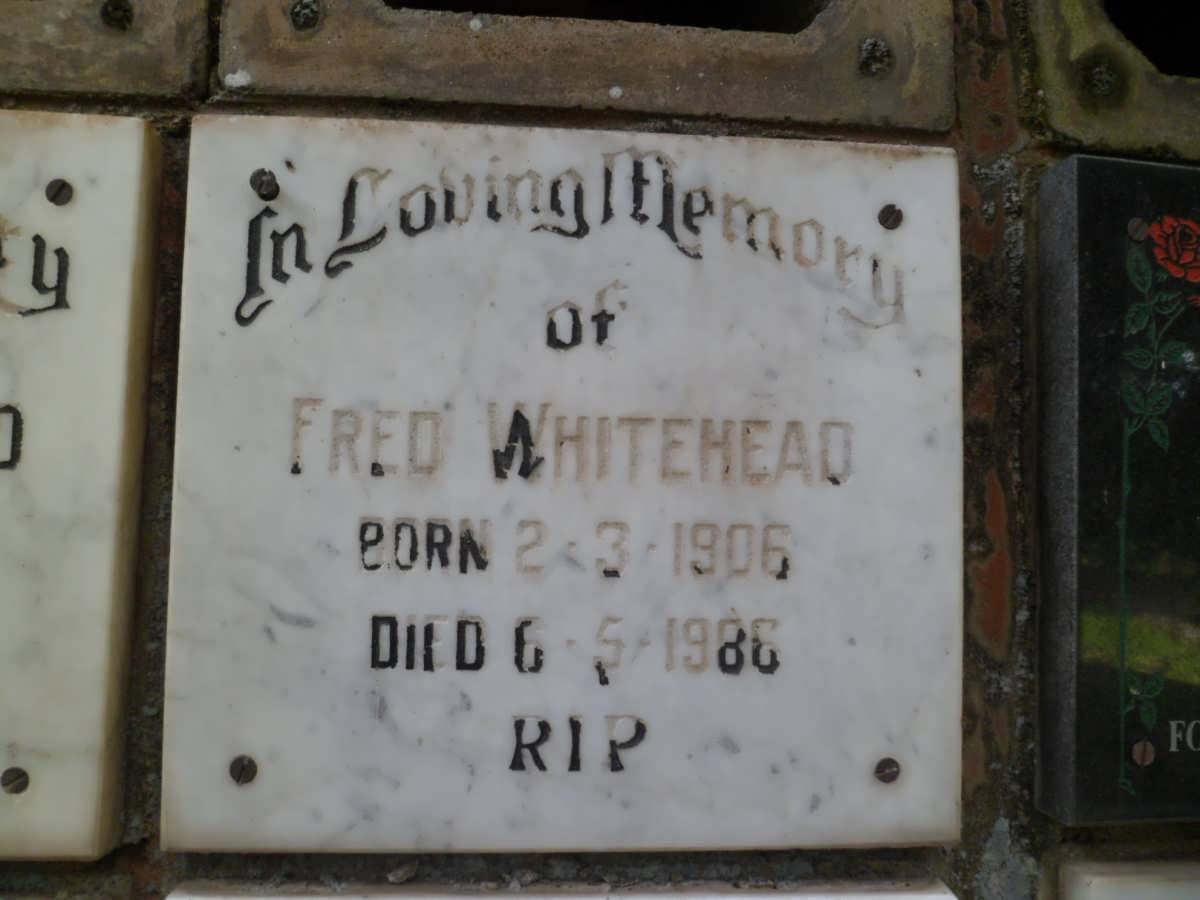 WHITEHEAD Fred 1906-1986