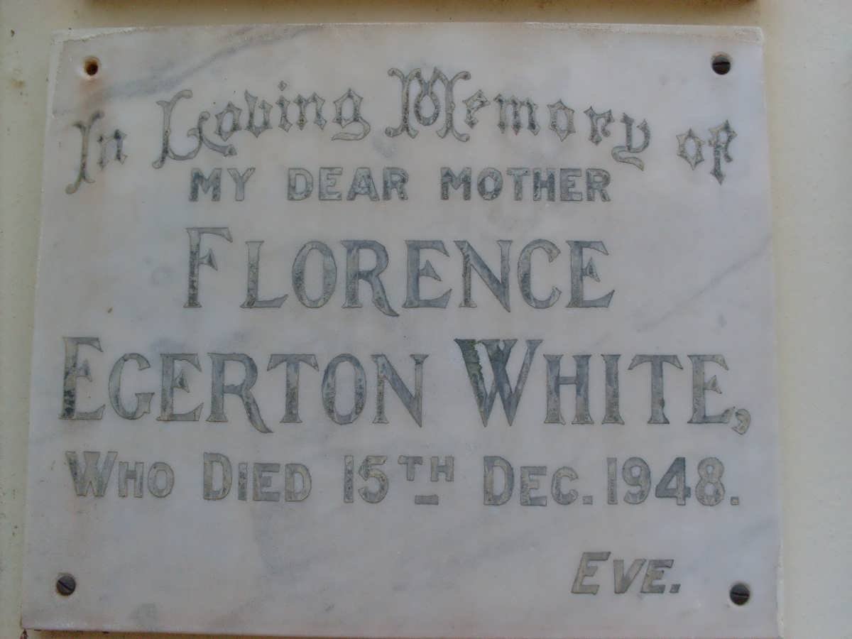WHITE Florence Egerton -1948