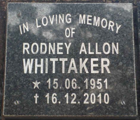 WHITTAKER Rodney Allon 1951-2010