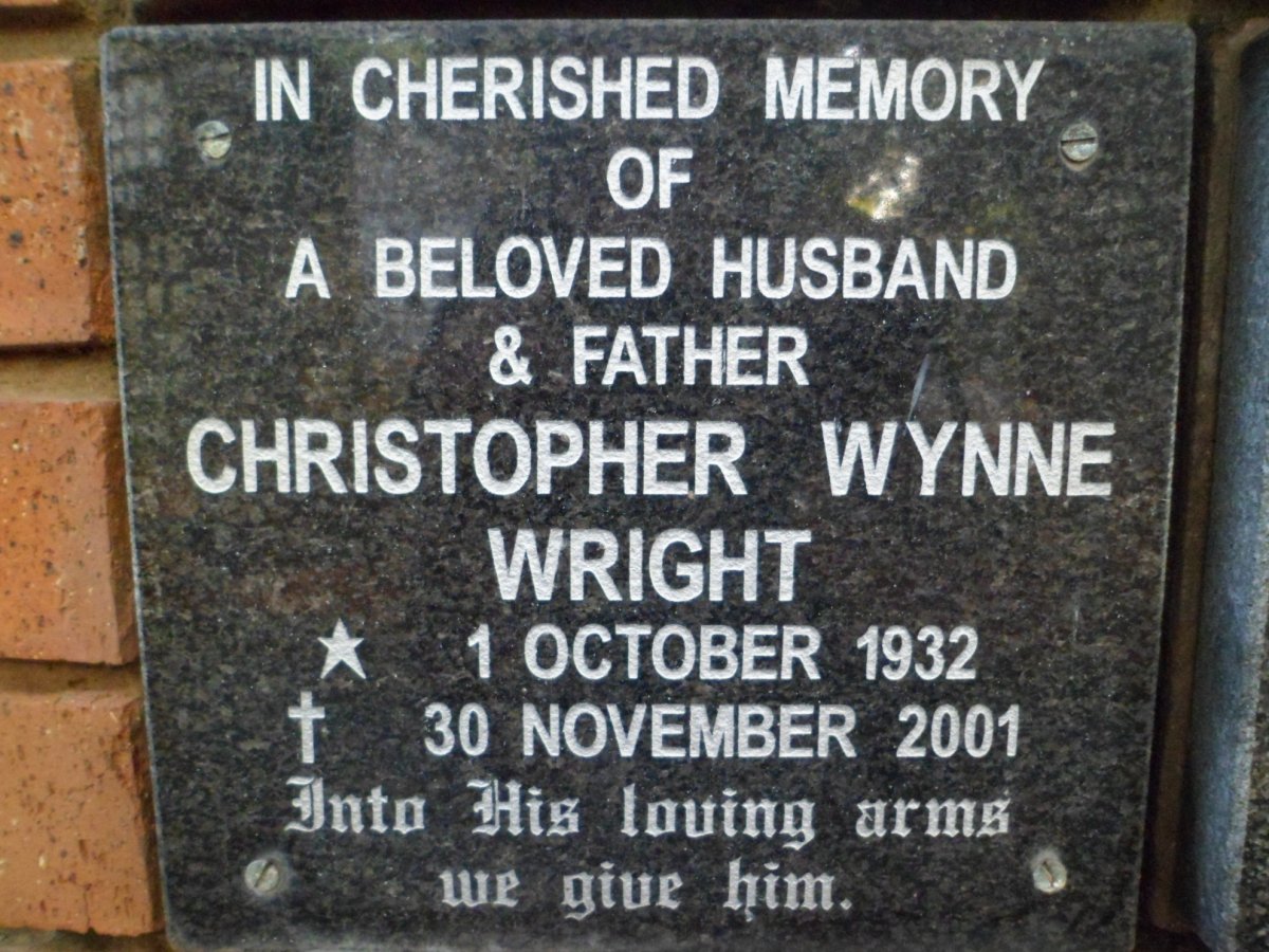 WRIGHT Christopher Wynne 1932-2001