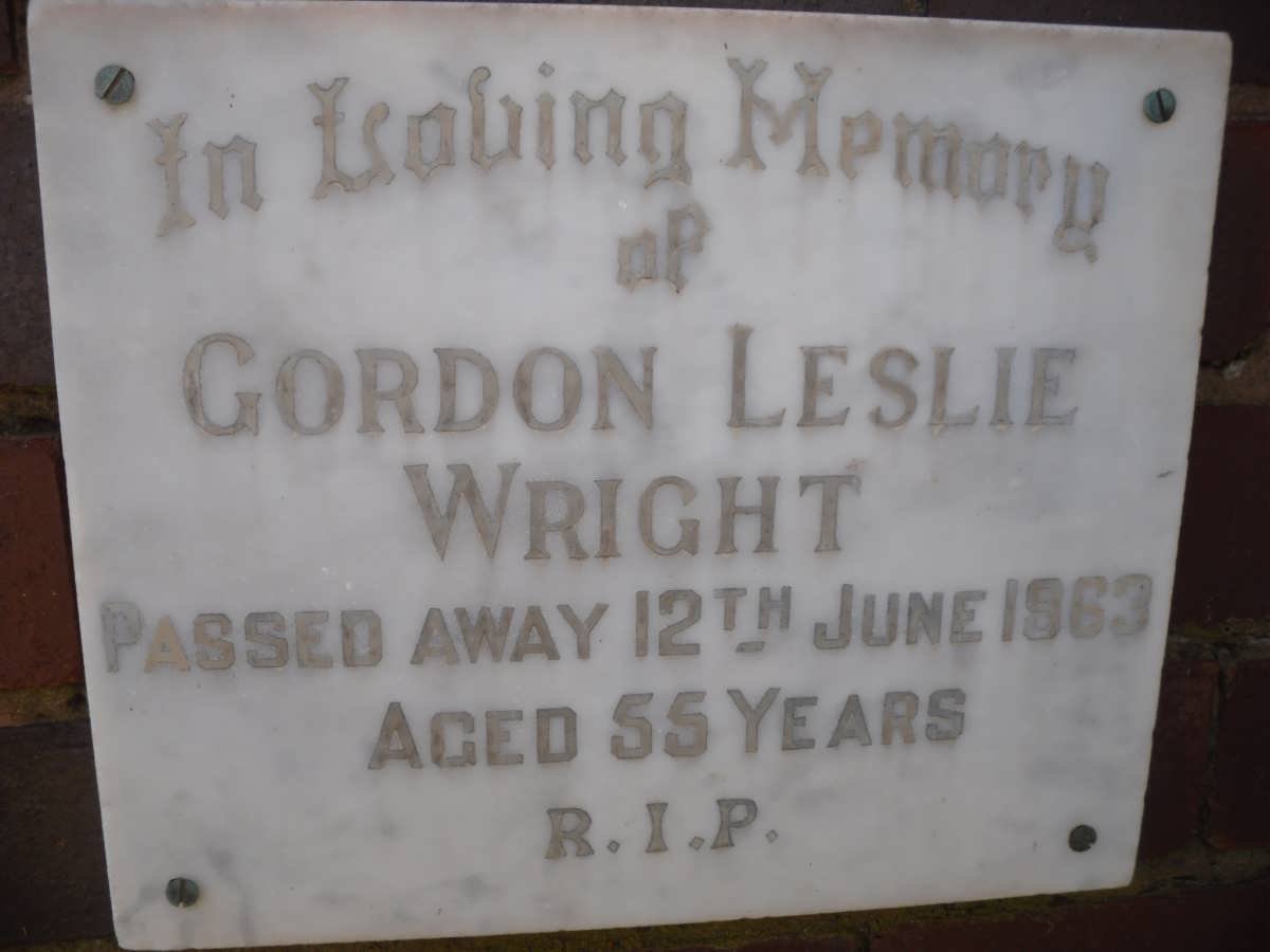 WRIGHT Gordon Leslie -1963