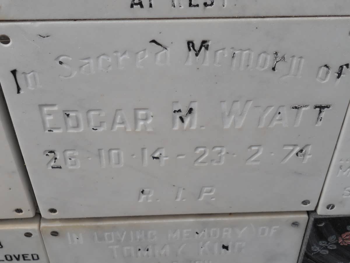WYATT Edgar M. 1914-1974