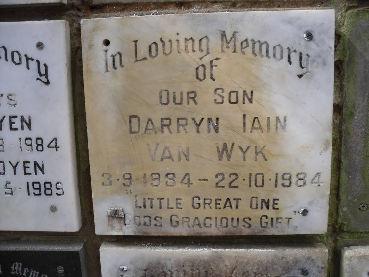 WYK Darryn Iain, van 1984-1984