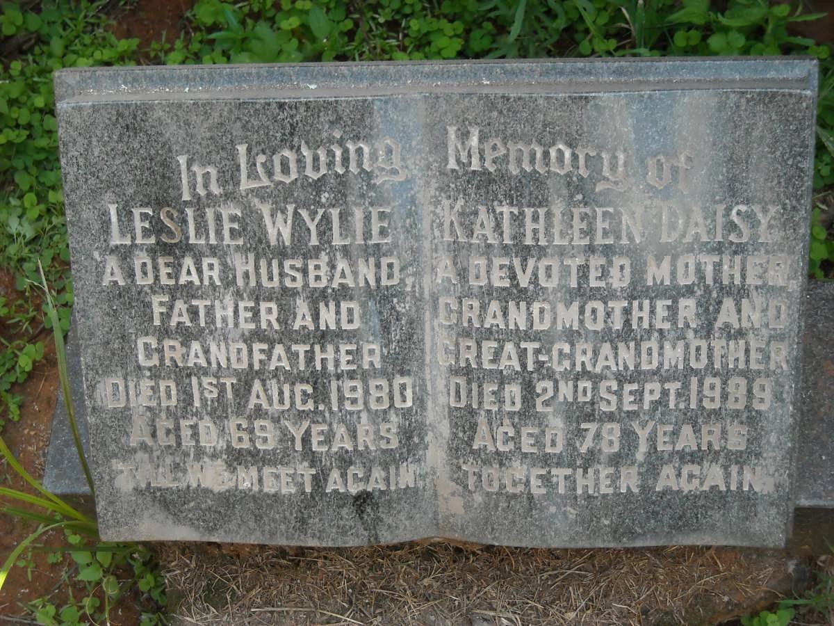 WYLIE Leslie -1980 &amp; Kathleen Daisy -1989