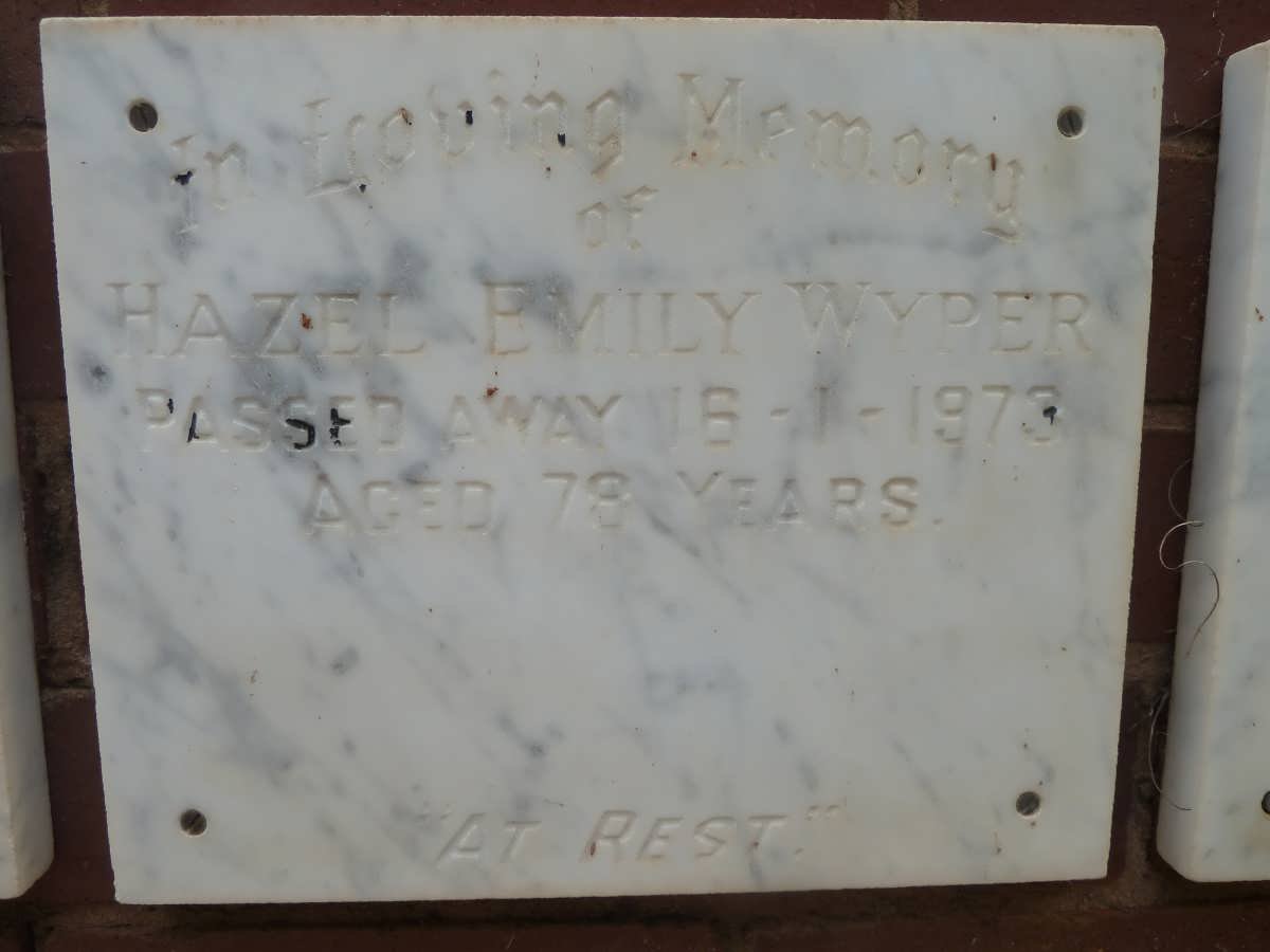 WYPER Hazel Emily -1973