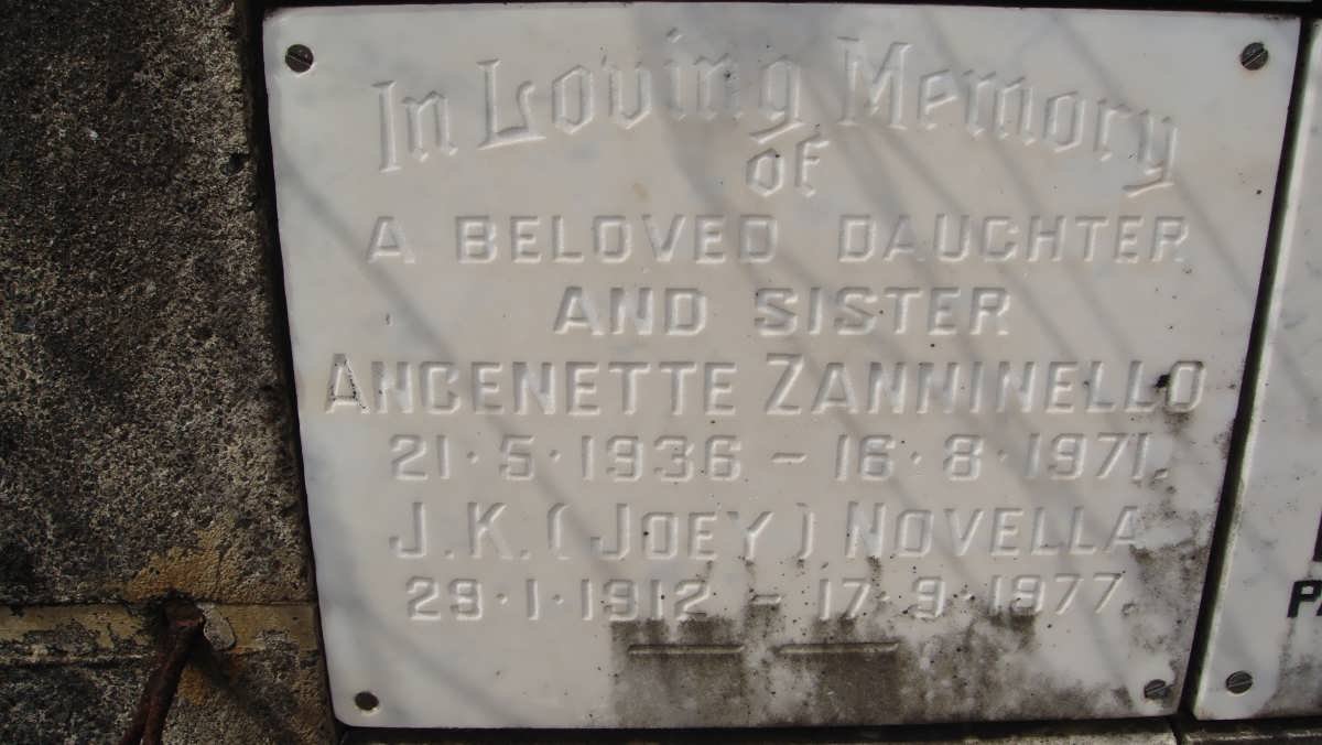 ZANNINELLO Ancenette 1936-1971 :: NOVELLA J. K. 1912-1977