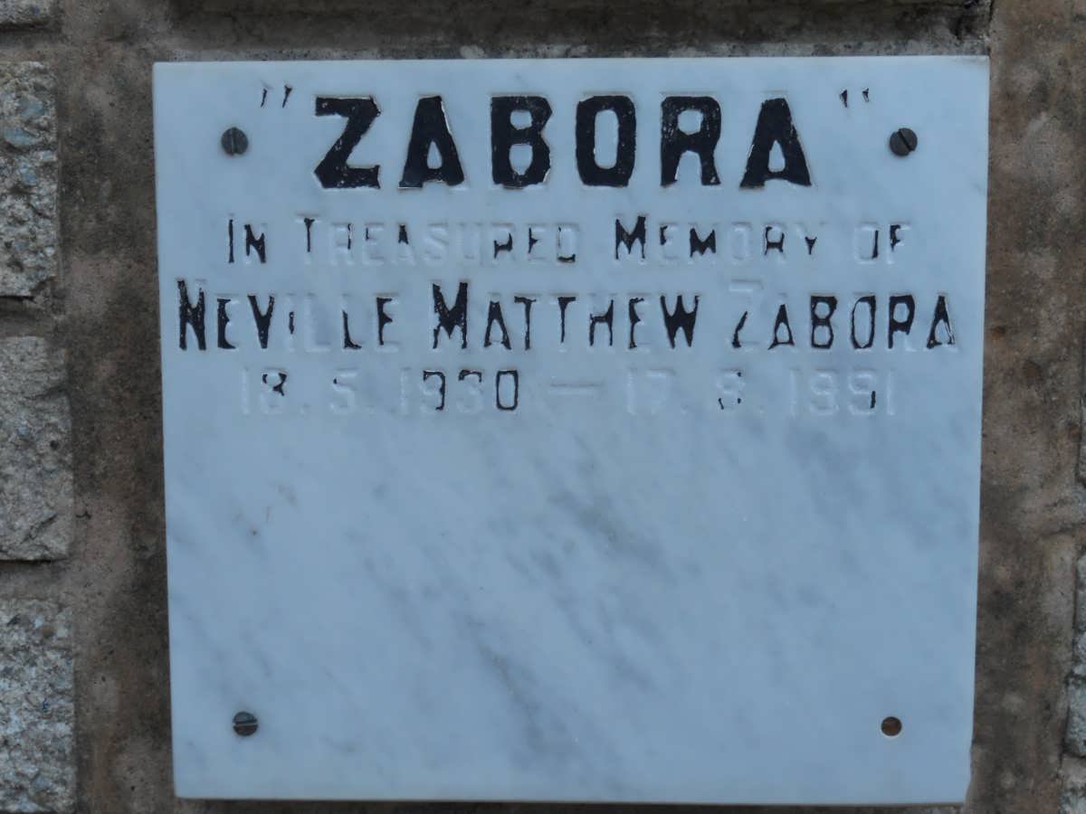 ZABORA Neville Matthew 1930-1991