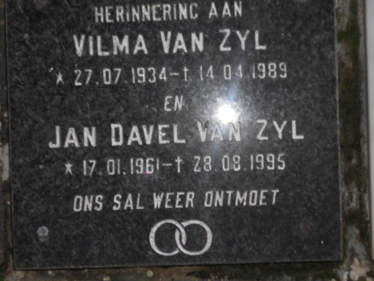 ZYL Vilma, van 1934-1989 :: van ZYL Jan Davel 1961-1995