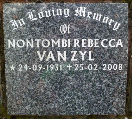 ZYL Nontombi Rebecca, van 1931-2008