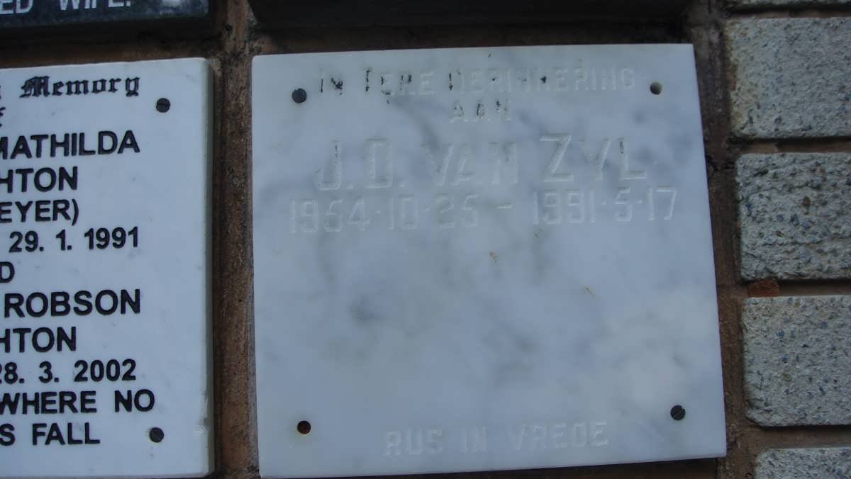 ZYL J.D., van 1954-1991