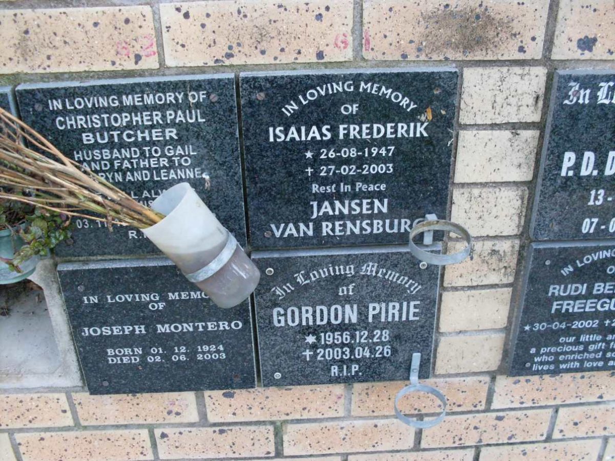 RENSBURG, Jansen van :: PIRIE 
