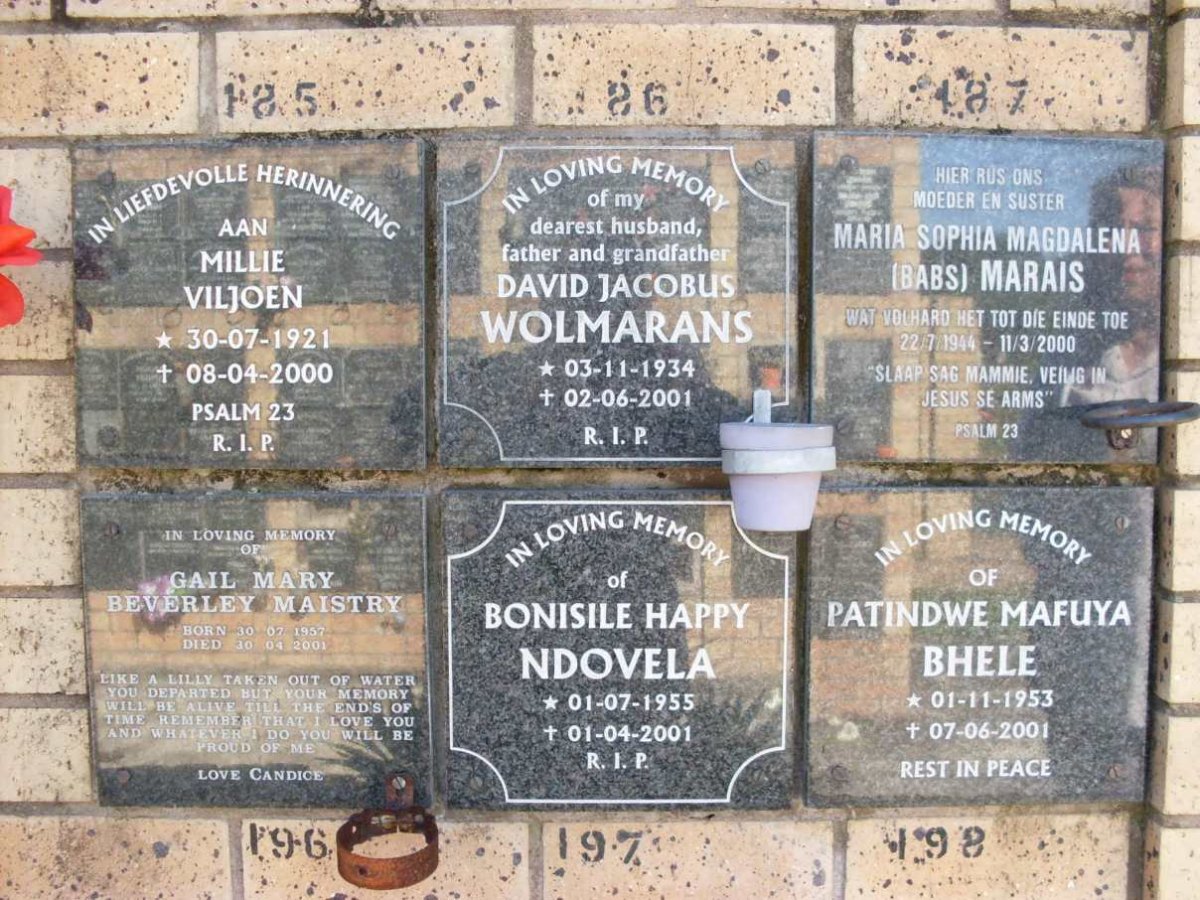 MAISTRY :: VILJOEN :: WOLMARANS :: NDOVELA