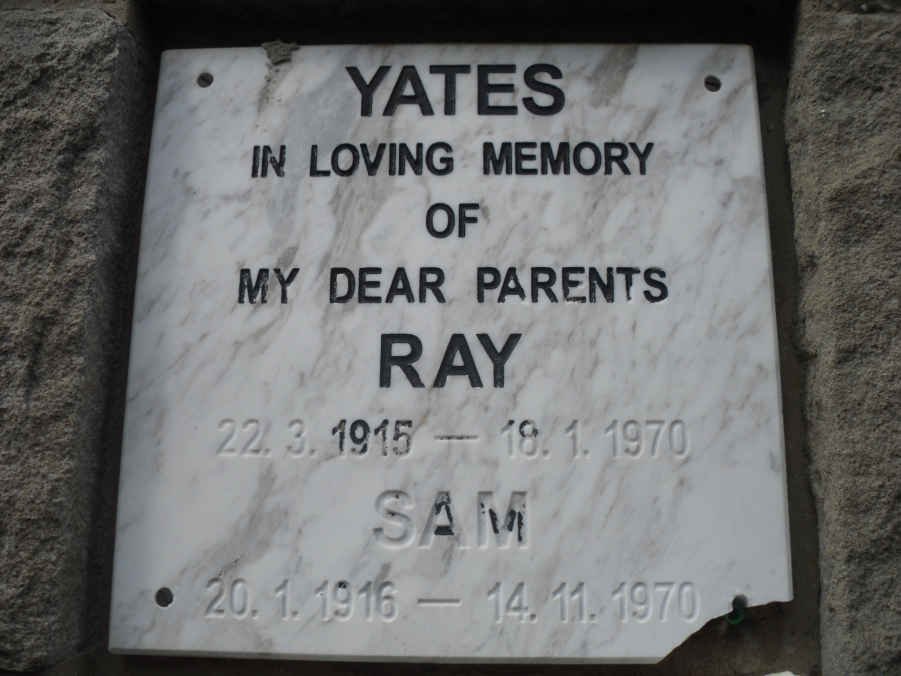 YATES Ray 1915-1970 &amp; Sam 1916-1970