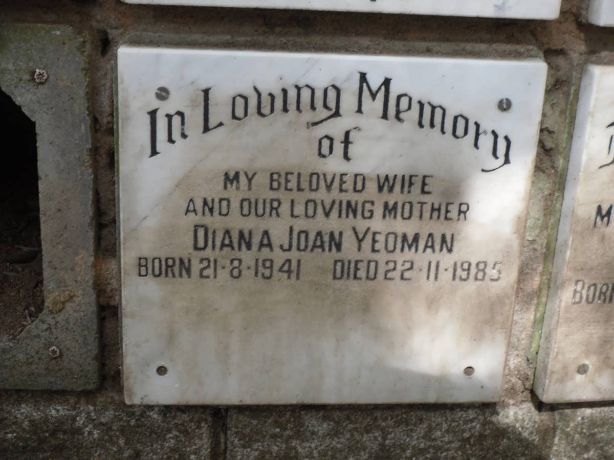 YEOMAN Diana Joan 1941-1985