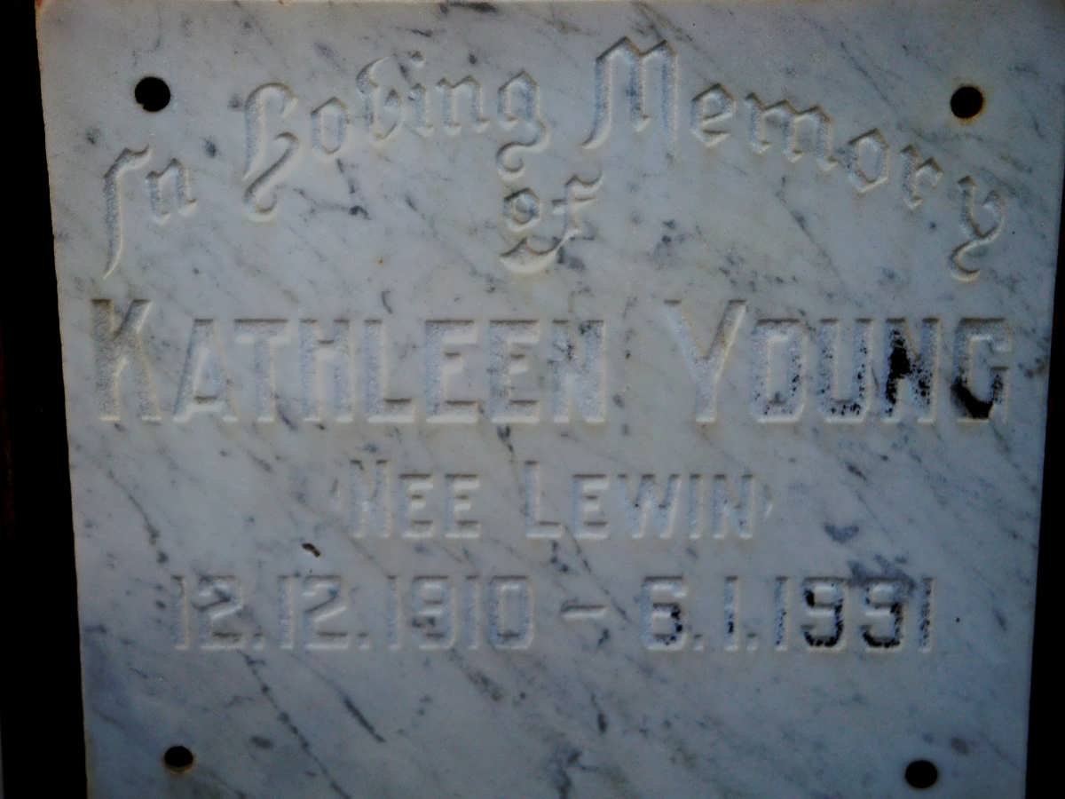 YOUNG Kathleen nee LEWIN 1910-1991