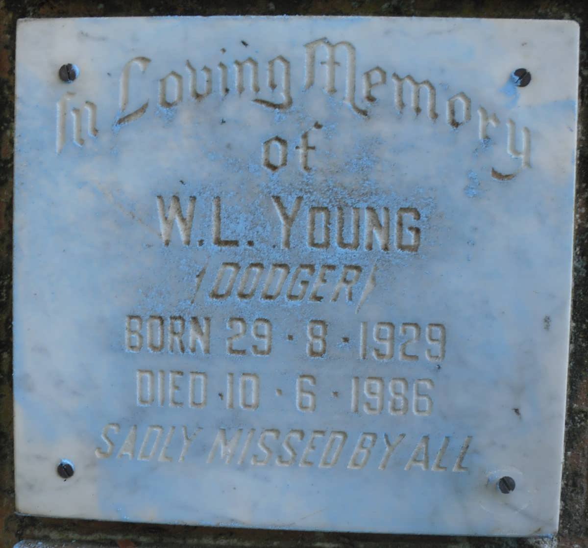 YOUNG W.L. 1929-1986