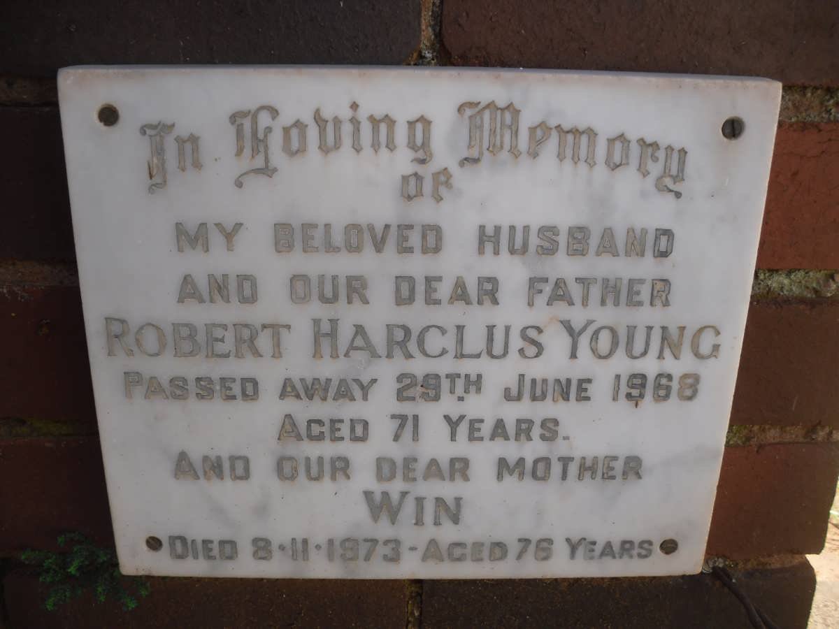 YOUNG Robert Harclus -1968 &amp; Win -1973