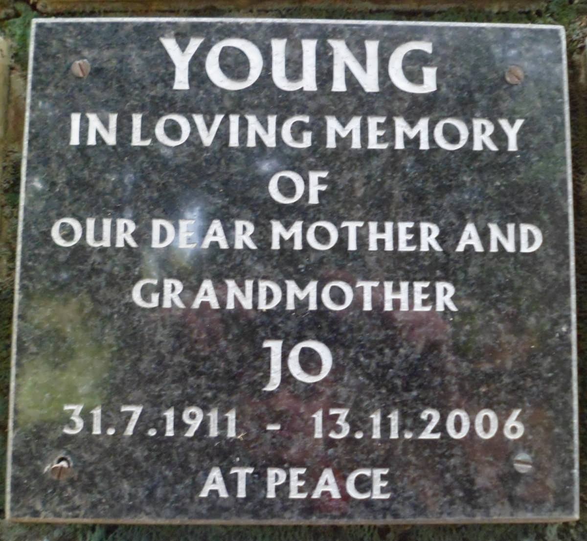 YOUNG Jo 1911-2006