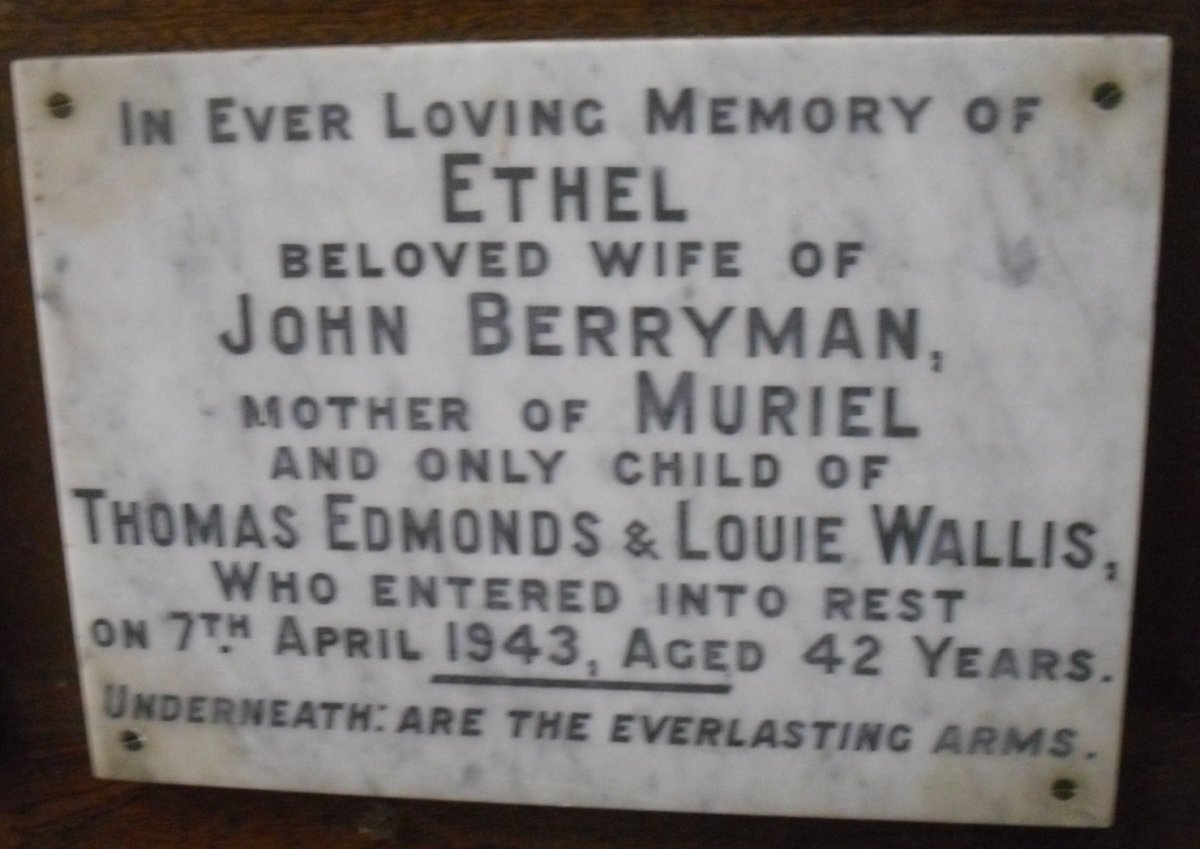 BERRYMAN Ethel nee WALLIS -1943