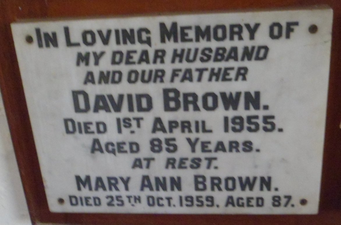 BROWN David -1955 &amp; Mary Ann -1959