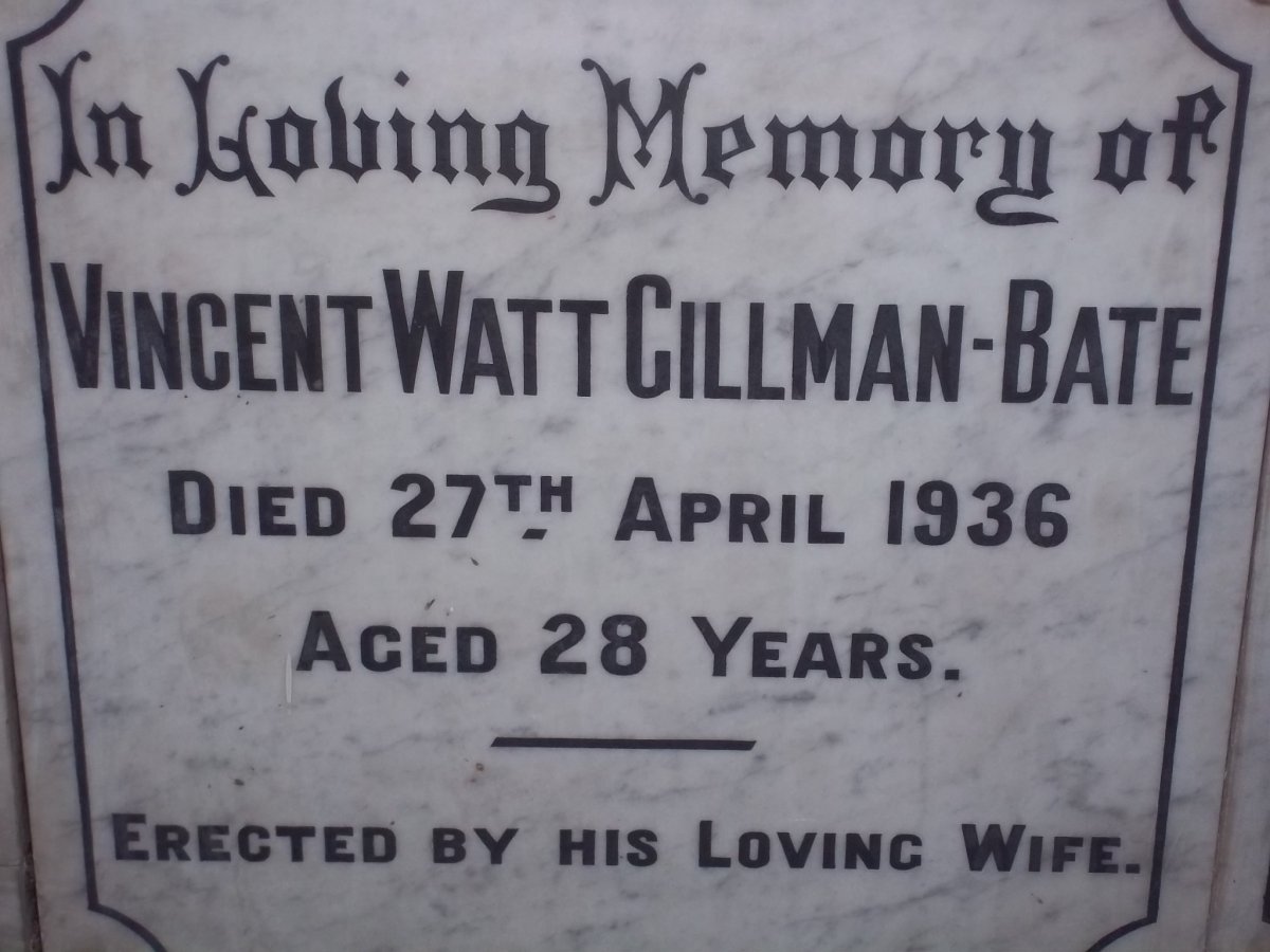 BATE Vincent Watt, GILLMAN -1936