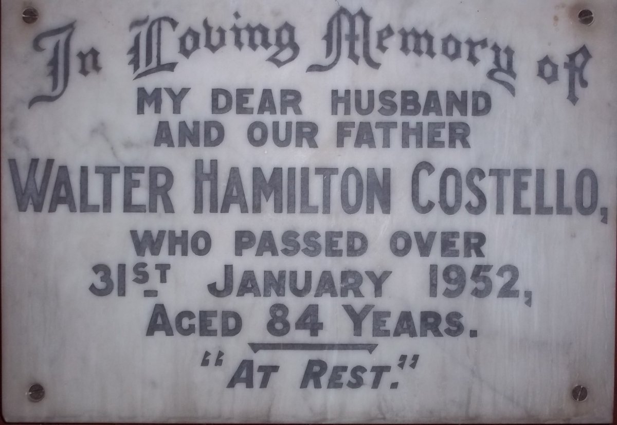 COSTELLO Walter Hamilton -1952
