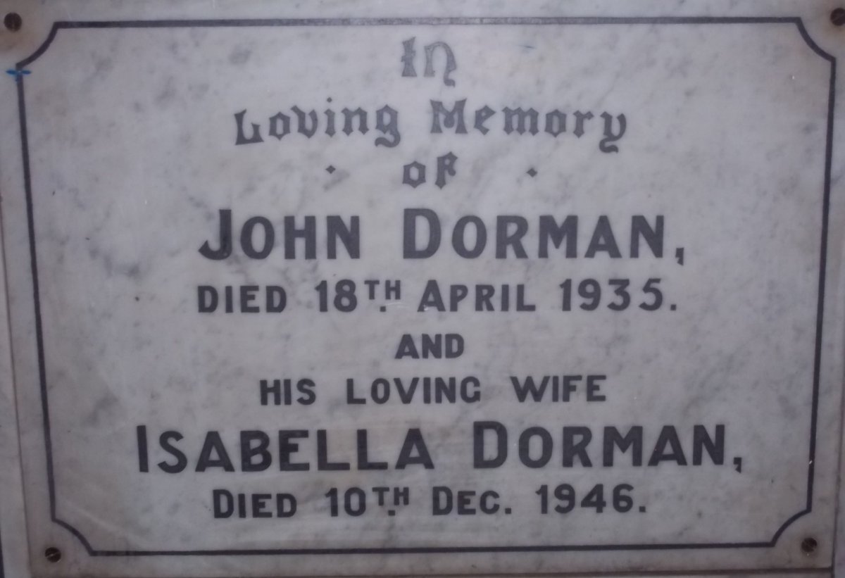 DORMAN John -1935 &amp; Isabella -1946