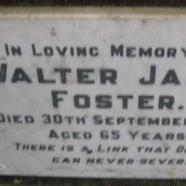 FOSTER Walter James -1937