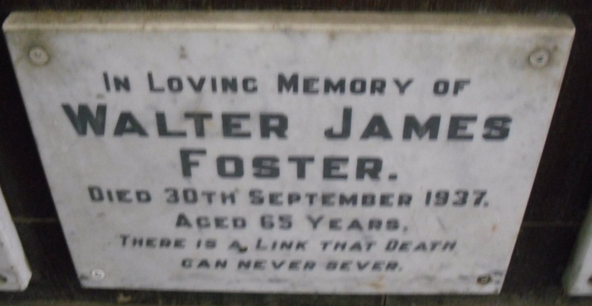 FOSTER Walter James -1937