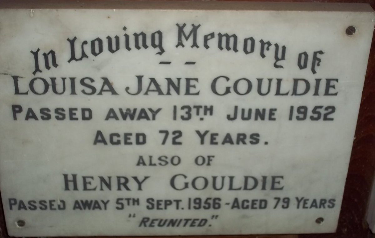 GOULDIE Henry -1956 &amp; Louisa Jane -1952