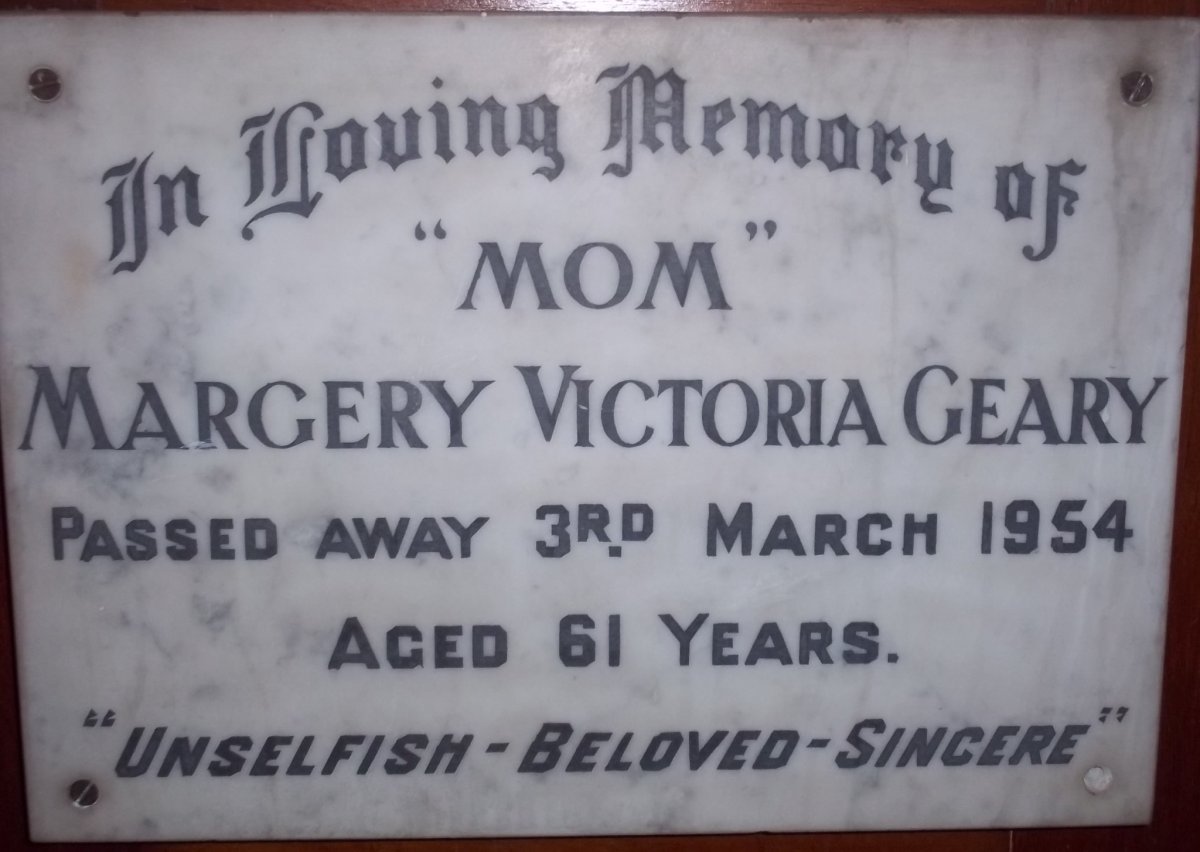 GEARY Margery Victoria -1954