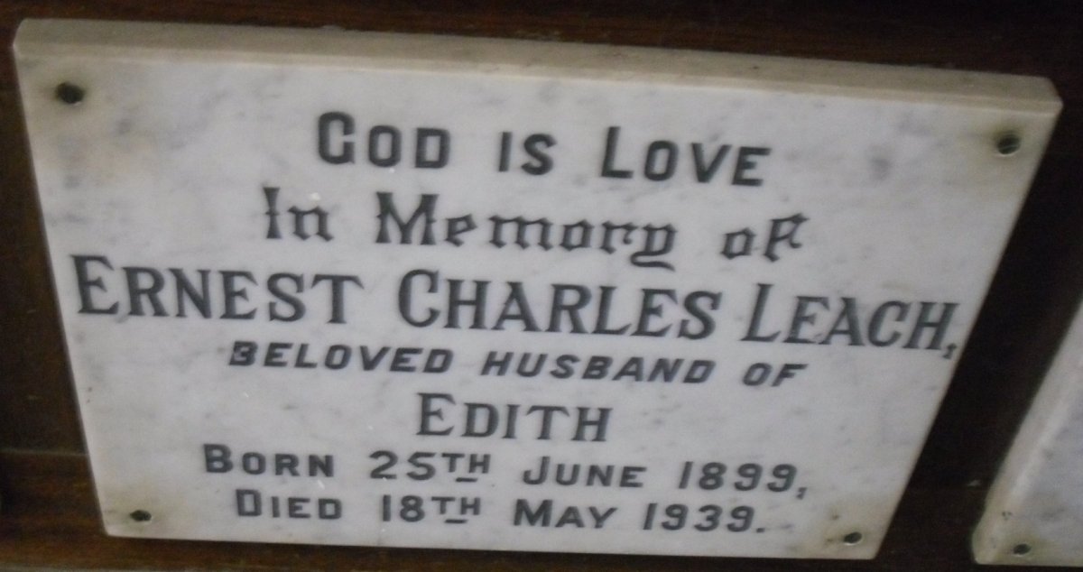 LEACH Ernest Charles 1899-1939