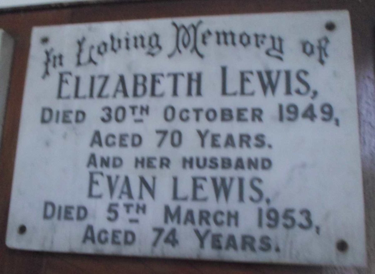 LEWIS Evan -1953 &amp; Elizabeth -1949