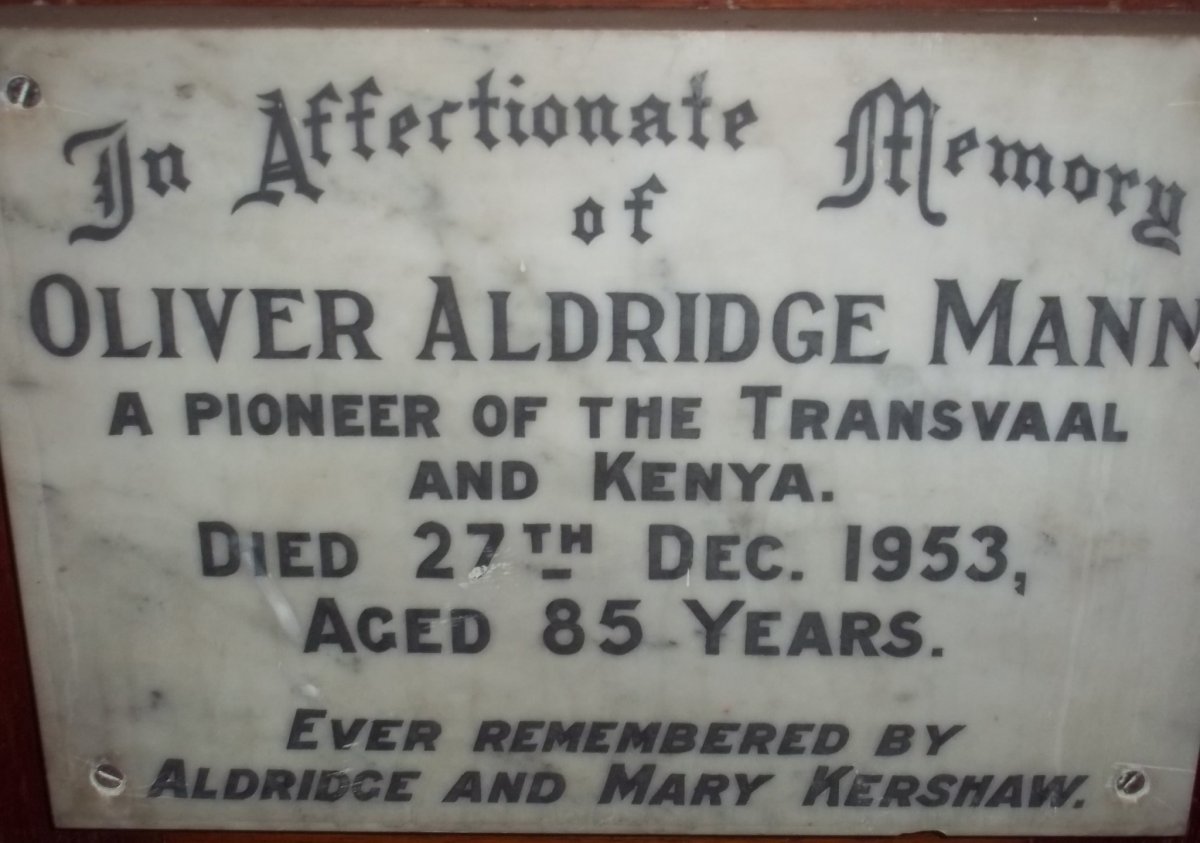 MANN Oliver Aldridge -1953