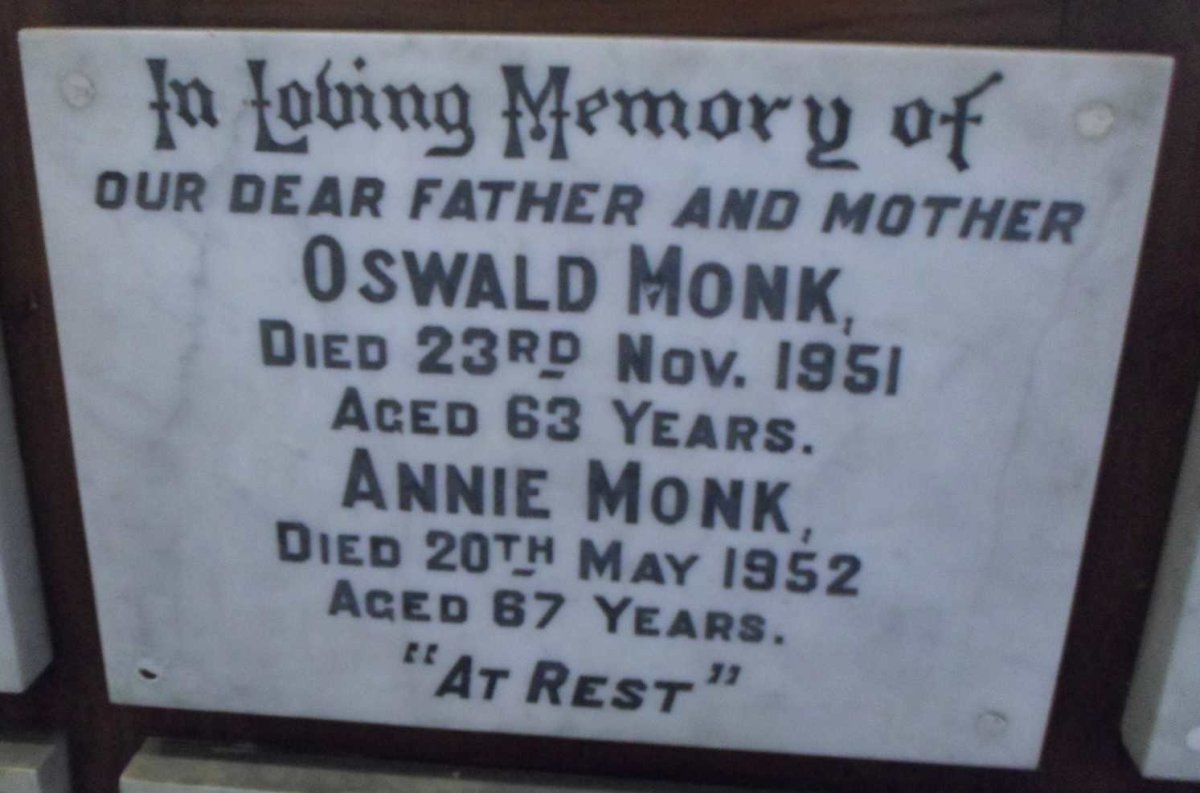 MONK Oswald -1951 &amp; Annie -1952