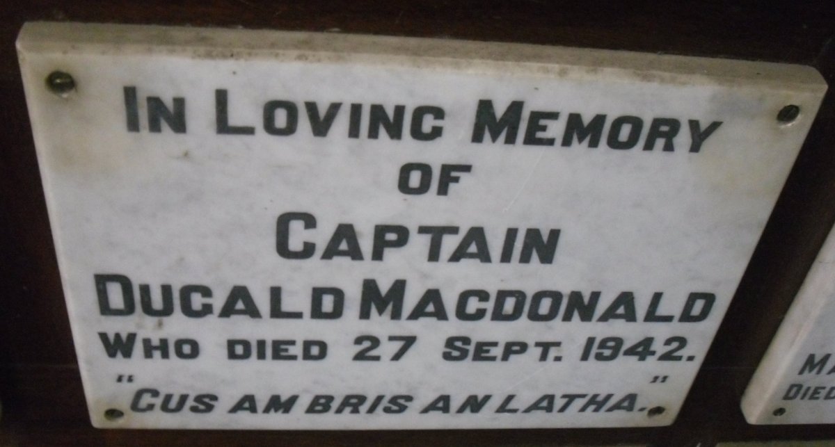 MACDONALD Dugald -1942
