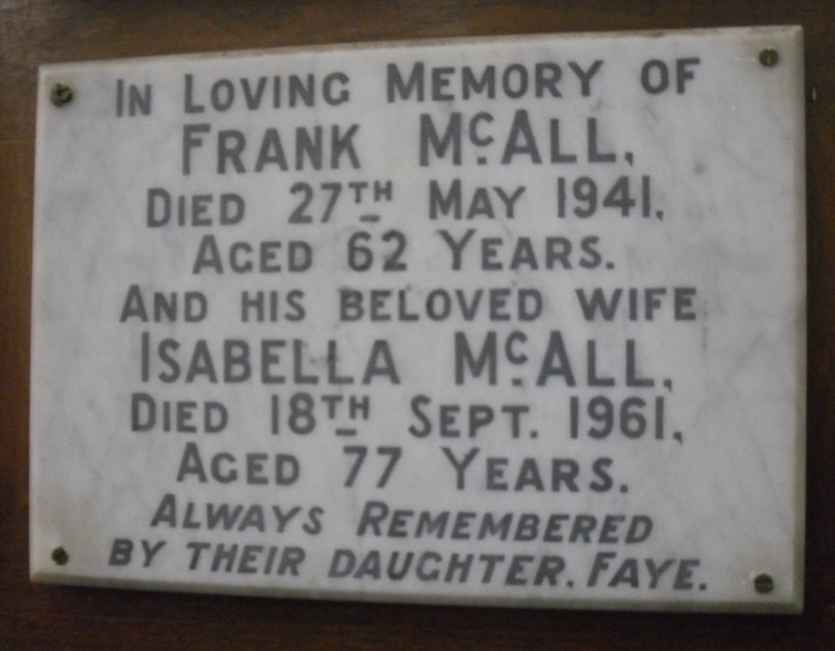 McALL Frank -1941 &amp; Isabella -1961