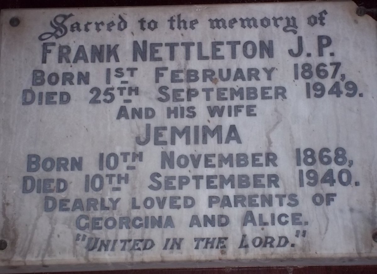 NETTLETON Frank 1867-1949 &amp; Jemima 1868-1940